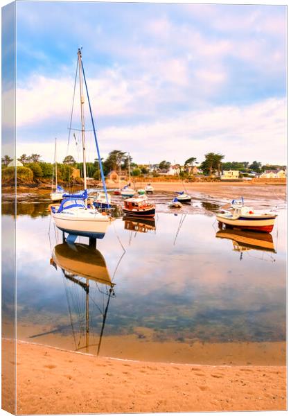 Abersoch Harbour Entrance ~ Mirror Pool Canvas Print by Tim Hill