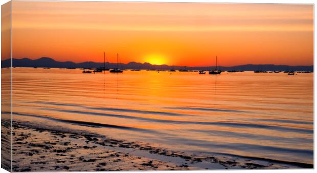 August Sunrise Abersoch Bay Canvas Print by Tim Hill