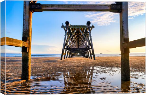 Steetley Pier Hartlepool Canvas Print by Tim Hill