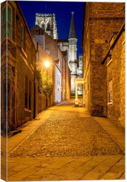 Durham Cathedral from Cobbled Hill Canvas Print by Tim Hill