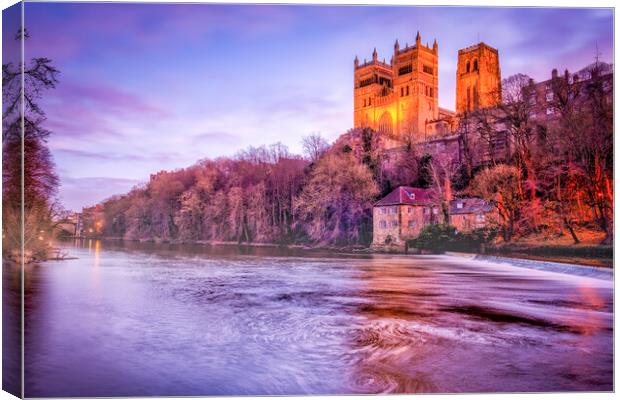 Durham Cathedral River Wear Canvas Print by Tim Hill