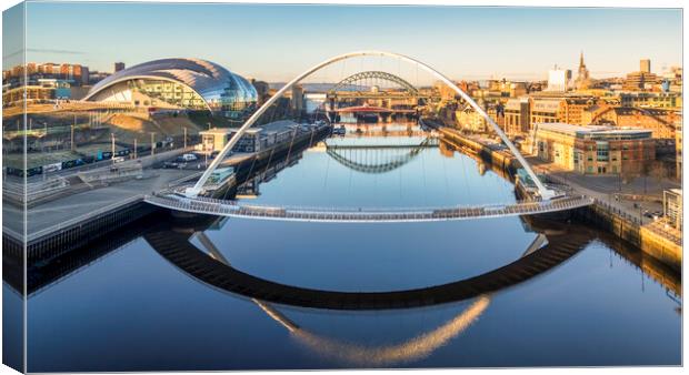 Newcastle Bridges River Tyne Canvas Print by Tim Hill