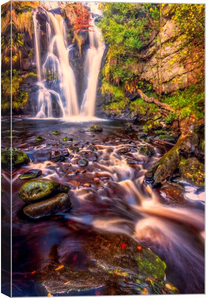 Posforth Gill Waterfall - Valley of Desolation Canvas Print by Tim Hill