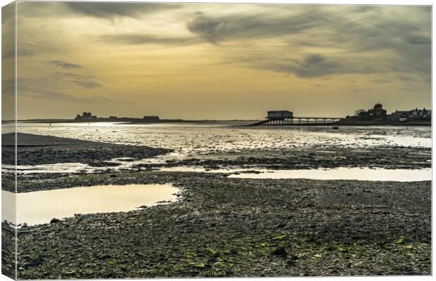 Piel Island and Barrow lifeboat station Canvas Print by Peter Bardsley