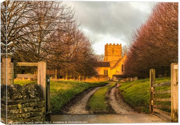 Guiting Power Church Cotswolds Canvas Print by Martin fenton