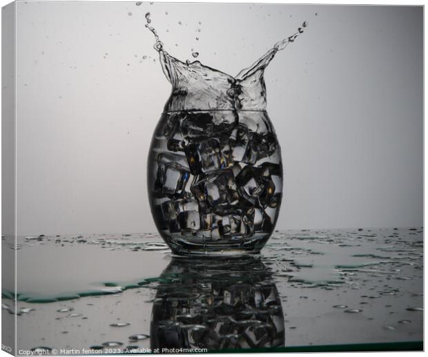 Water Splash Canvas Print by Martin fenton