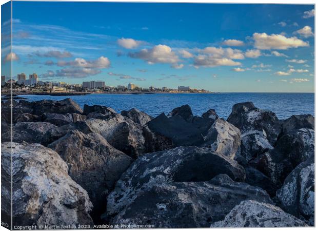 Playa de las Americas Tenerife Canvas Print by Martin fenton