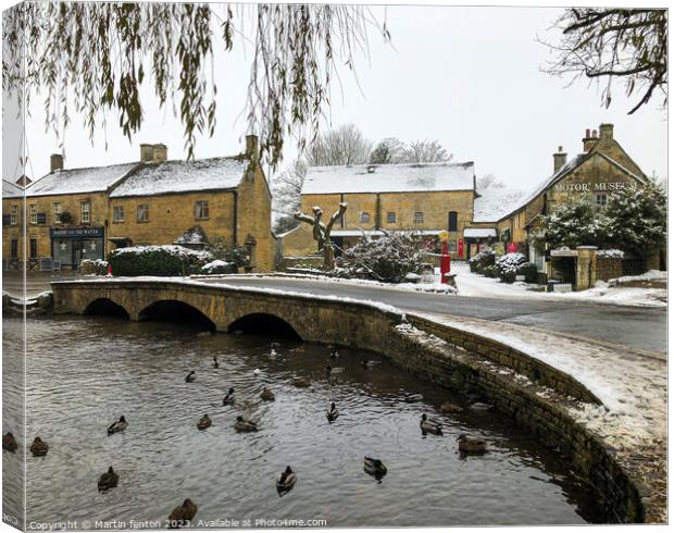 Wintertime in the Cotswolds  Canvas Print by Martin fenton