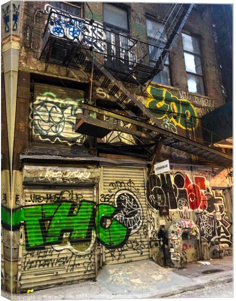 New York City fire escape Canvas Print by Martin fenton