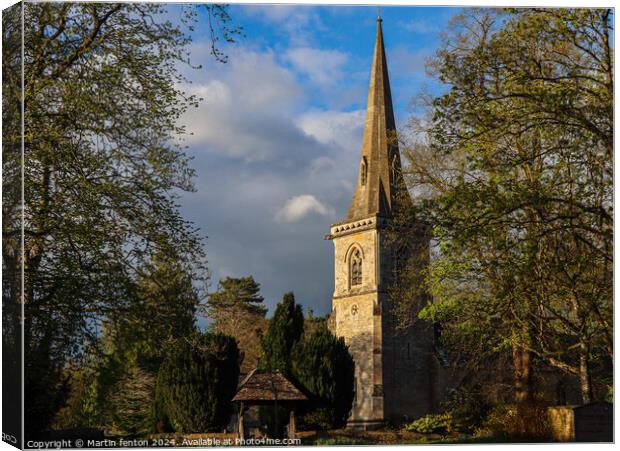 The church of St Mary Lower Slaughter Canvas Print by Martin fenton
