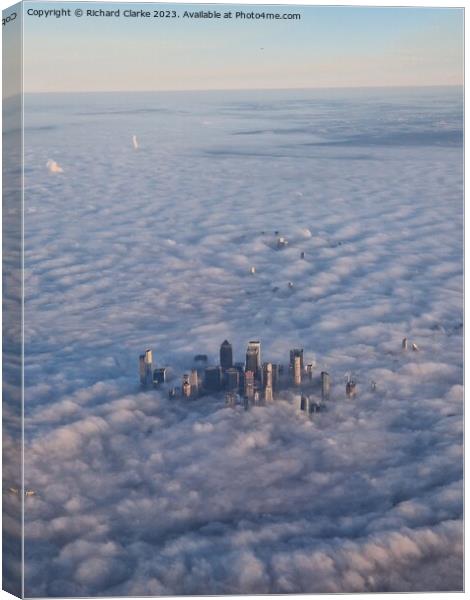 London rising from the fog Canvas Print by Richard Clarke