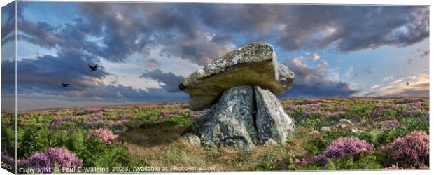 The Picturesque Chun Quoit Neolithic Stone Burial Chamber Canvas Print by Paul E Williams