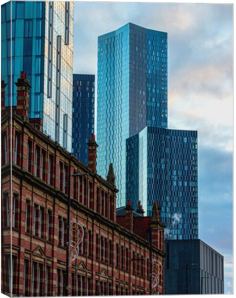 Manchester Architecture Canvas Print by Jean Gilmour