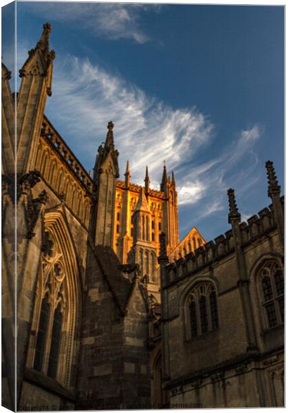 Wells Cathedral  Canvas Print by Jean Gilmour