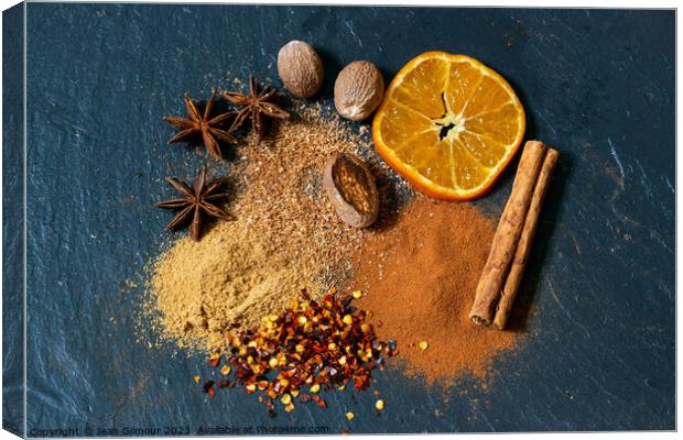 Spices Canvas Print by Jean Gilmour
