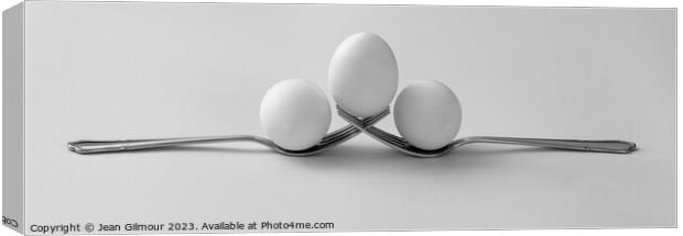 Eggs on Forks Canvas Print by Jean Gilmour