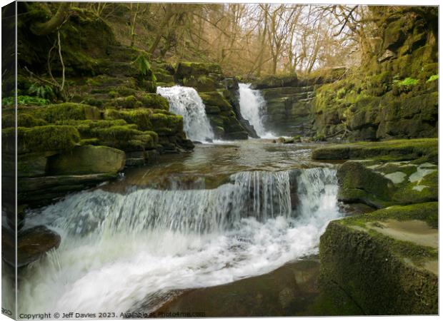 Ethereal Clydach Gorge: Nature's Symphony Canvas Print by Jeff Davies