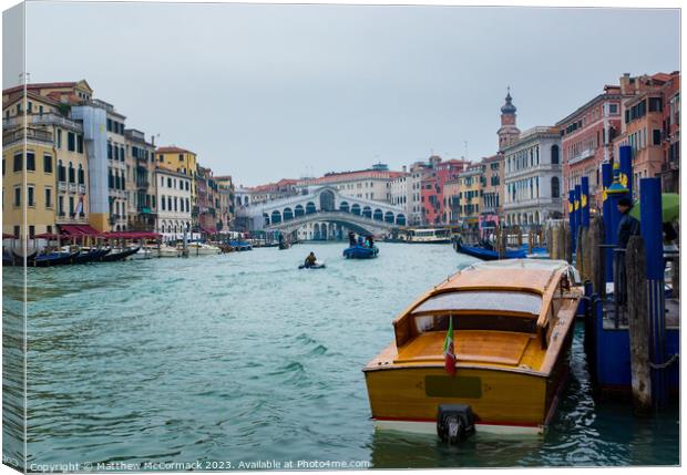 Venice Canal  Canvas Print by Matthew McCormack
