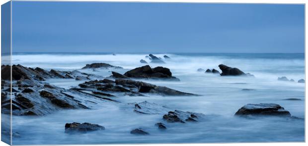 Sea and Rocks at Crackington Haven  Canvas Print by Kevin Howchin