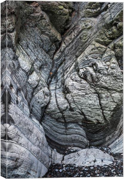 Rock Strata Canvas Print by Kevin Howchin