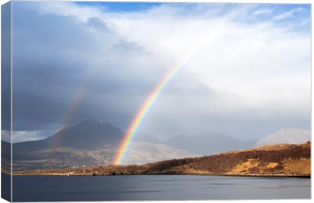 Rainbow over Loch Torridon Canvas Print by Kevin Howchin