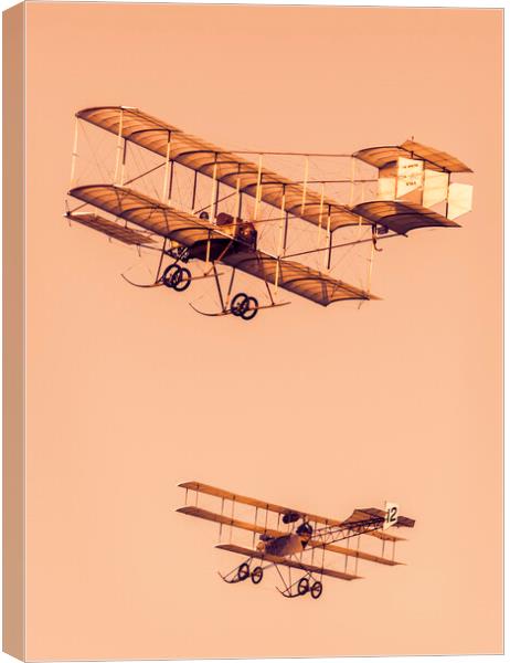 Bristol Boxkite and Avro Triplane Canvas Print by Kevin Howchin