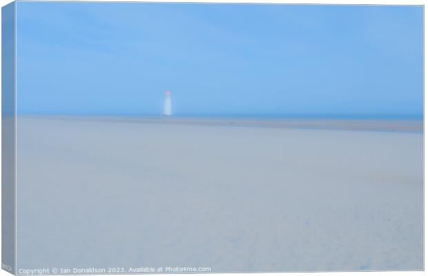 Point of Ayr Lighthouse Canvas Print by Ian Donaldson