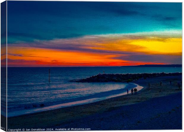 Stroll at Dusk Canvas Print by Ian Donaldson