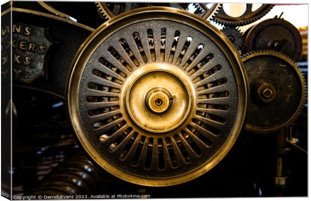 Wheel and Cogs Canvas Print by Darrell Evans