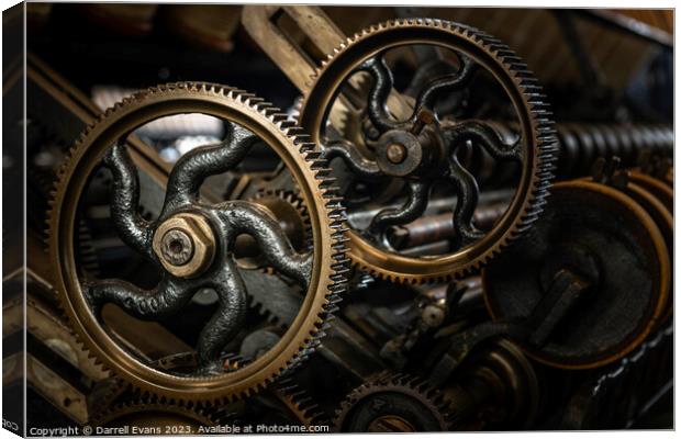 Cogs on the machine Canvas Print by Darrell Evans