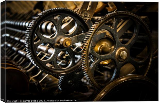 Two Cogs Canvas Print by Darrell Evans