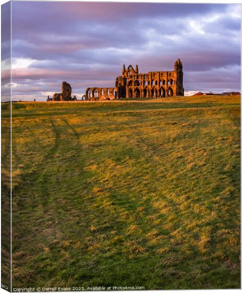 Whitby Ruins Canvas Print by Darrell Evans