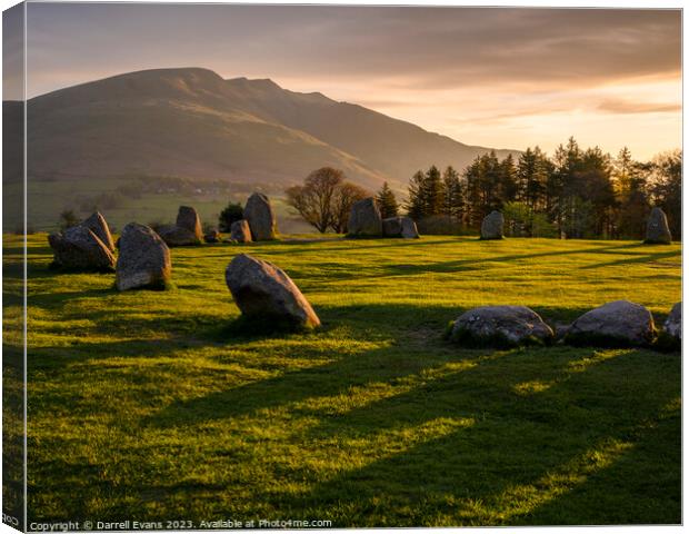 Edge of Castlerigg Stone Circle Canvas Print by Darrell Evans