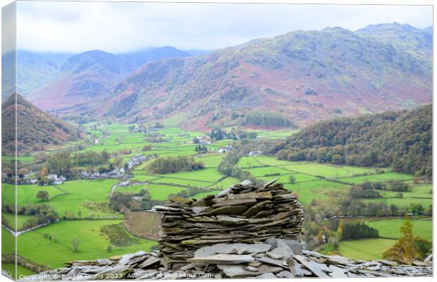 Borrowdale from Castle Crag Canvas Print by Darrell Evans