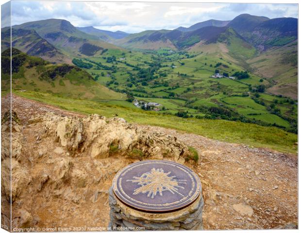 Catbells View Canvas Print by Darrell Evans