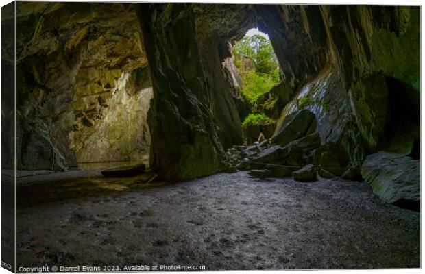 Cathedral Cave Column Canvas Print by Darrell Evans