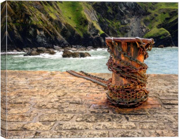 Capstan at Mullion Cove Canvas Print by Darrell Evans