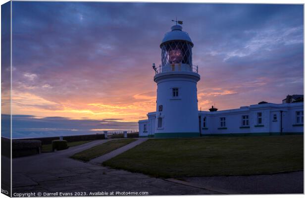 Pendeen Lighthouse Canvas Print by Darrell Evans