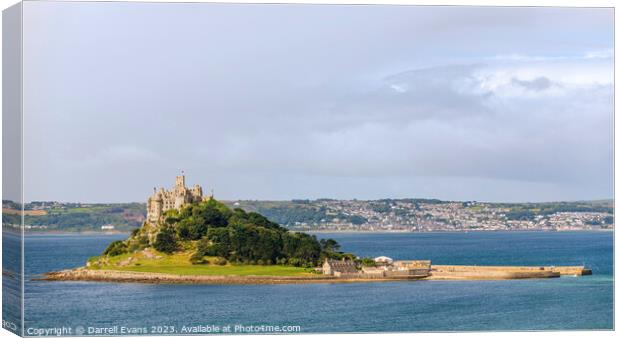 St Michael's Mount Island Canvas Print by Darrell Evans