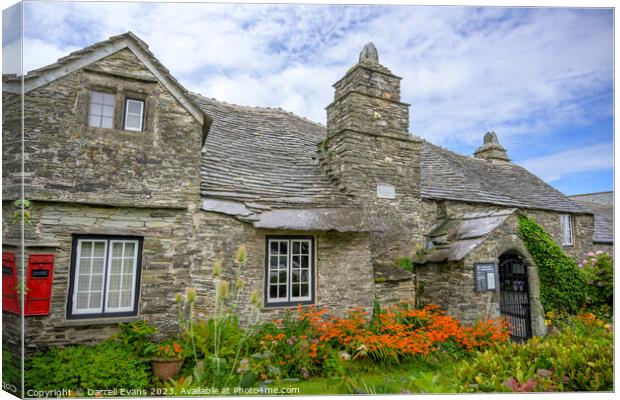 Tintagel Post Office  Canvas Print by Darrell Evans