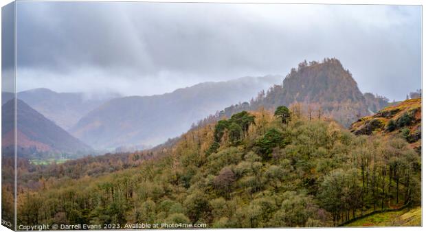 Grange to Castle Crag Canvas Print by Darrell Evans