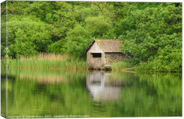 Rydal Water Boathouse Canvas Print by Darrell Evans