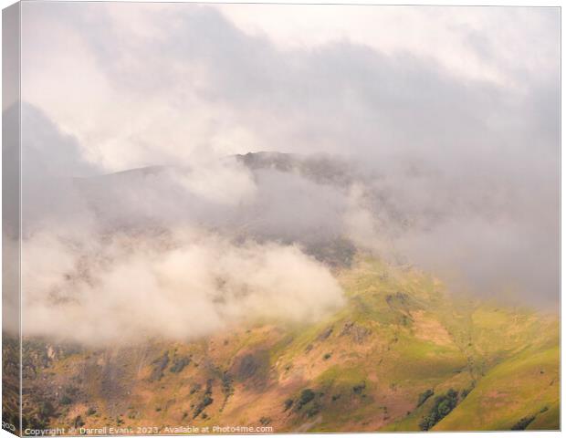 Catbells in Cloud Canvas Print by Darrell Evans