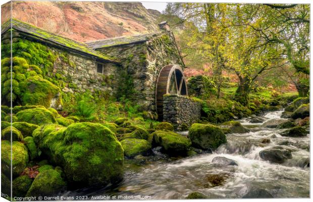 Old mill Canvas Print by Darrell Evans