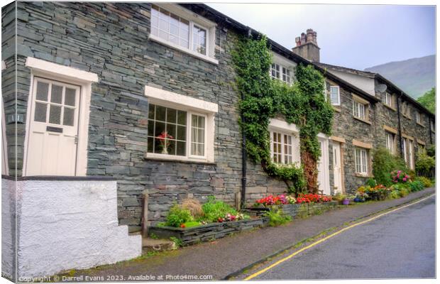 Seatoller Houses Canvas Print by Darrell Evans