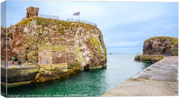 Dunbar Harbour Entrance Canvas Print by Darrell Evans