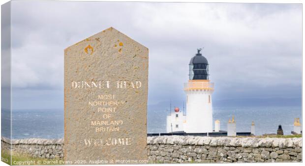 Dunnet Head Sign Canvas Print by Darrell Evans