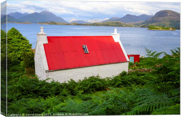 Red Roof Canvas Print by Darrell Evans