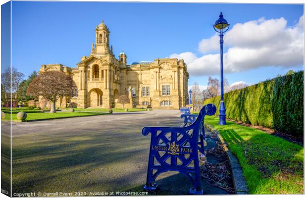Cartright Hall and Bench Canvas Print by Darrell Evans
