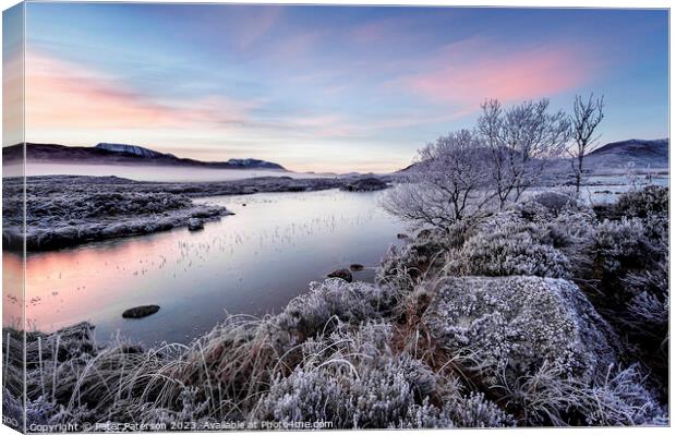  "Stunning Sunrise at Rannoch Moor" Canvas Print by Peter Paterson